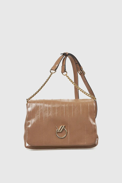 VERDE FASHION | Borsa a tracolla ecopelle lucida