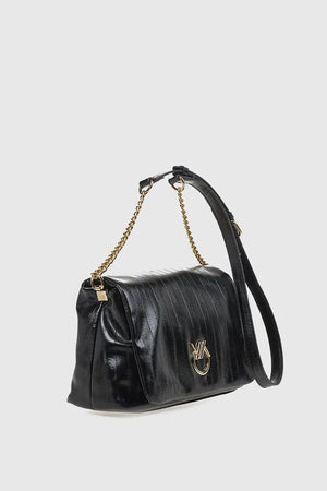 VERDE FASHION | Borsa a tracolla ecopelle lucida