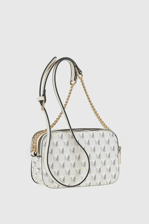 VERDE FASHION | Pochette doppia tasca motivo geometrico