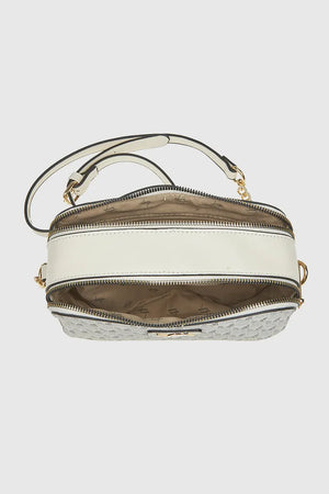 VERDE FASHION | Pochette doppia tasca motivo geometrico