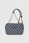 VERDE FASHION | Pochette doppia tasca motivo geometrico