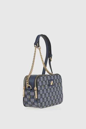 VERDE FASHION | Pochette doppia tasca motivo geometrico
