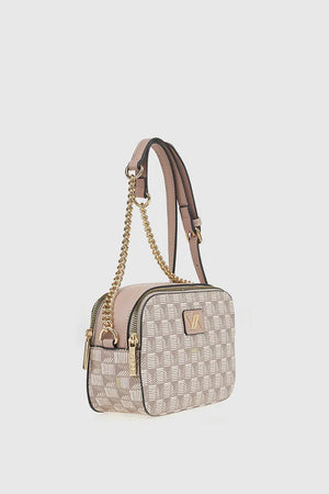VERDE FASHION | Pochette doppia tasca motivo geometrico