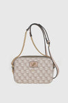 VERDE FASHION | Pochette doppia tasca motivo geometrico