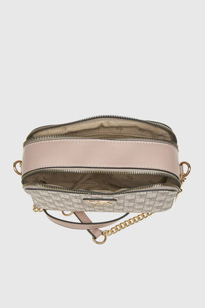 VERDE FASHION | Pochette doppia tasca motivo geometrico
