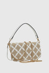 VERDE FASHION | Borsa con patta motivo rombi