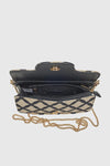 VERDE FASHION | Borsa con patta motivo rombi