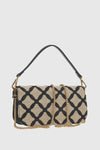 VERDE FASHION | Borsa con patta motivo rombi