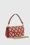 VERDE FASHION | Borsa con patta motivo rombi
