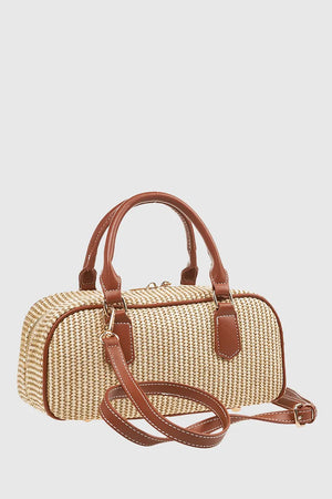 VERDE FASHION | Borsa baguette in rafia