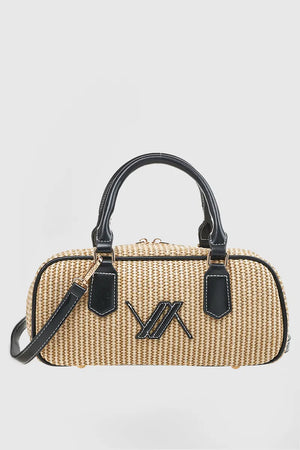 VERDE FASHION | Borsa baguette in rafia