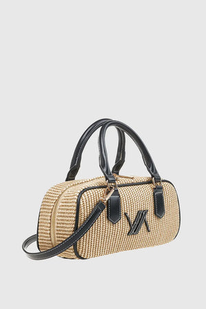 VERDE FASHION | Borsa baguette in rafia