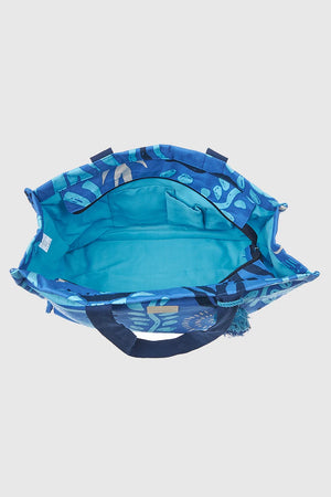 VERDE FASHION | Borsa mare in cotone fantasia
