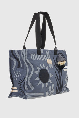 VERDE FASHION | Borsa mare in cotone fantasia