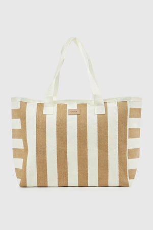 VERDE FASHION | Borsa mare in paglia a righe