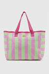 VERDE FASHION | Borsa mare in paglia a righe