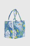 VERDE FASHION | Borsa mare in cotone fantasia fiori