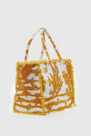 VERDE FASHION | Borsa mare in cotone fantasia coralli