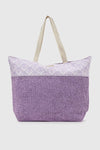 VERDE FASHION | Borsa mare in paglia e tessuto fantasia onde