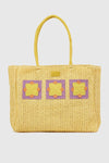 VERDE FASHION | Borsa mare in paglia con applicazioni