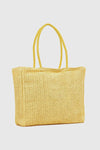 VERDE FASHION | Borsa mare in paglia con applicazioni