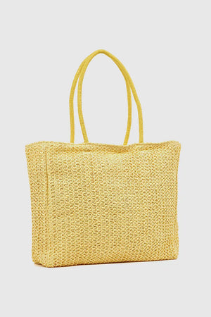 VERDE FASHION | Borsa mare in paglia con applicazioni