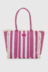 VERDE FASHION | Borsa mare in canvas a righe