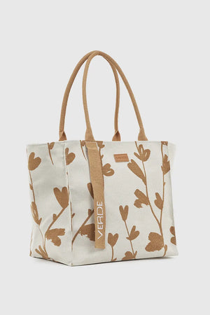 VERDE FASHION | Borsa mare in canvas fantasia