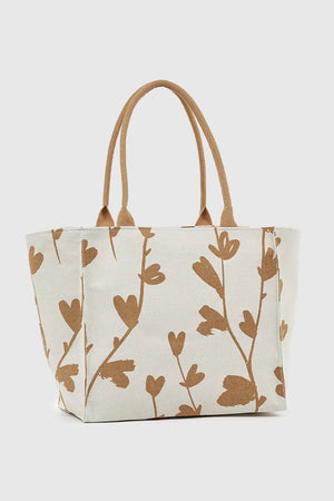 VERDE FASHION | Borsa mare in canvas fantasia