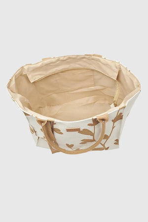 VERDE FASHION | Borsa mare in canvas fantasia