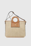VERDE FASHION | Borsa a tracolla tessuto paglia