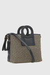VERDE FASHION | Borsa a tracolla tessuto paglia