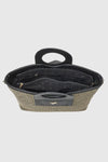 VERDE FASHION | Borsa a tracolla tessuto paglia