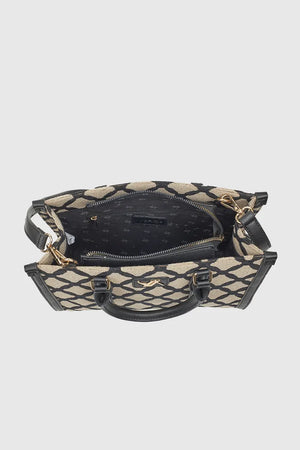 VERDE FASHION | Tote bag in tessuto motivo rombi