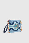VERDE FASHION | Pochette in tessuto con applicazioni