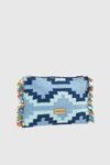 VERDE FASHION | Pochette in tessuto con applicazioni