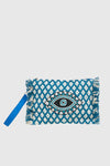 VERDE FASHION | Pochette in tessuto con perline