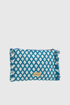 VERDE FASHION | Pochette in tessuto con perline