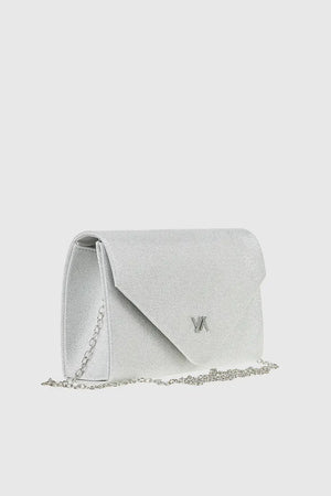 VERDE FASHION | Pochette in raso con patta