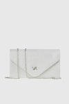 VERDE FASHION | Pochette in raso con patta