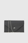 VERDE FASHION | Pochette in raso con patta