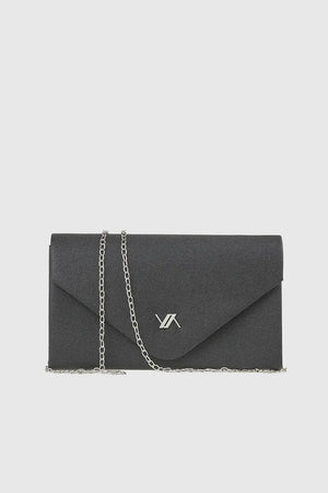 VERDE FASHION | Pochette in raso con patta