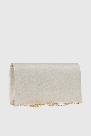 VERDE FASHION | Pochette in raso con patta