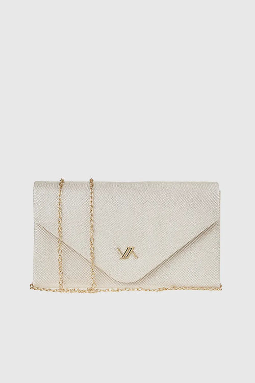 VERDE FASHION | Pochette in raso con patta