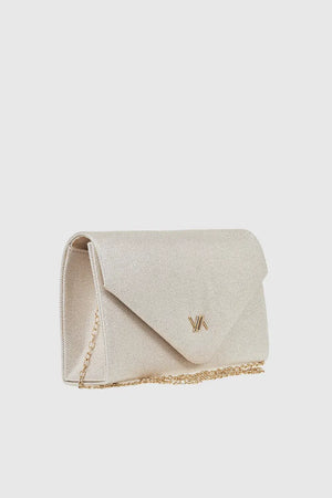 VERDE FASHION | Pochette in raso con patta
