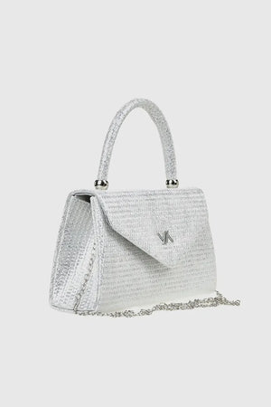 VERDE FASHION | Pochette in rafia con patta