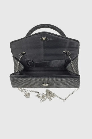 VERDE FASHION | Pochette in rafia con patta