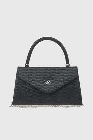 VERDE FASHION | Pochette in rafia con patta
