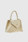 VERDE FASHION | Pochette in rafia con patta