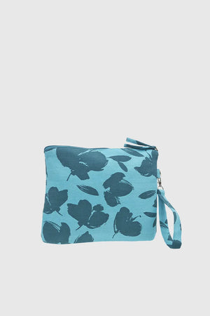VERDE FASHION | Pochette mare in cotone fantasia floreale